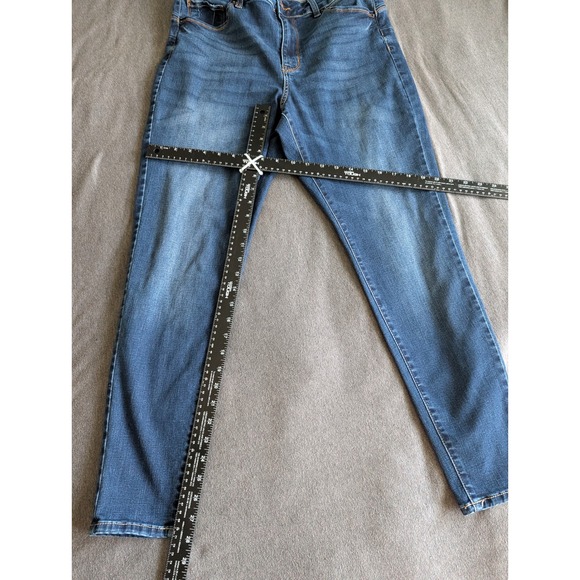 Wax Jean Denim - Wax Jean Butt I Love You Blue Skinny‎ Jeans Womens Size 16 Medium Wash High Rise